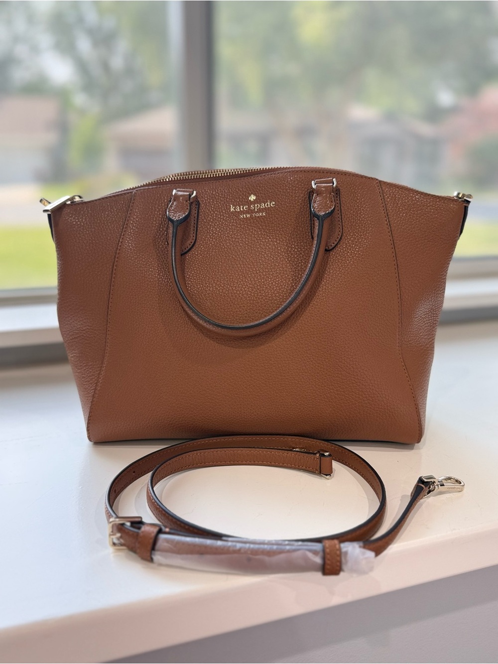 kate spade Brown Pebble Leather Tote - Picture 2 of 10